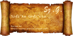 Szőke Grácia névjegykártya
