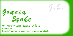 gracia szoke business card