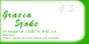 gracia szoke business card